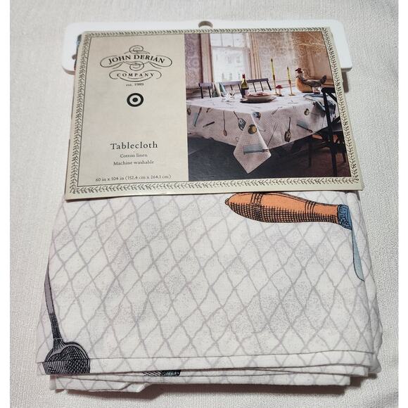 John Derian company tablecloth 60''in x 104'' made 100% cotton - Picture 1 of 7